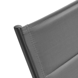 Bain de soleil BARBADOS en textilène gris - aluminium gris anthracite