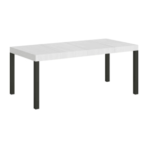 Table extensible 90x180/284 cm Everyday Premium Frêne Blanc cadre Anthracite