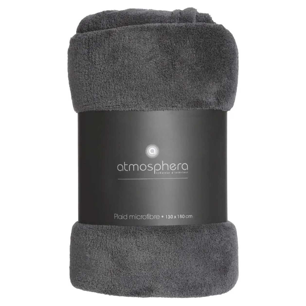 Plaid microfibre gris ardoise 130x180cm