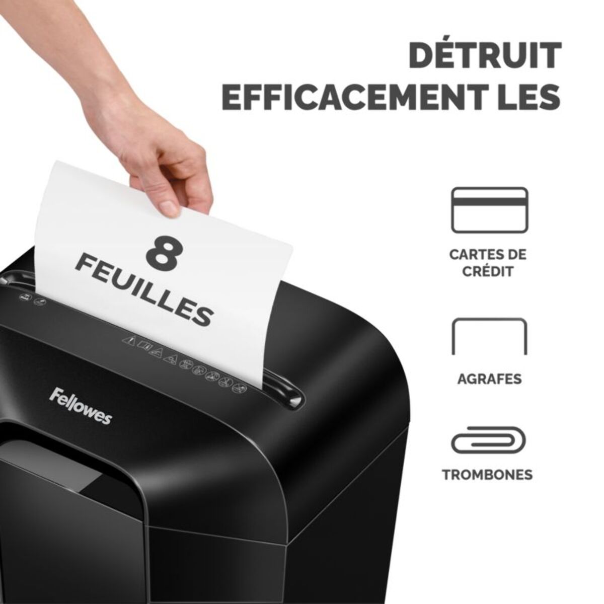 Destructeur FELLOWES MICROSHRED LX45 NOIR