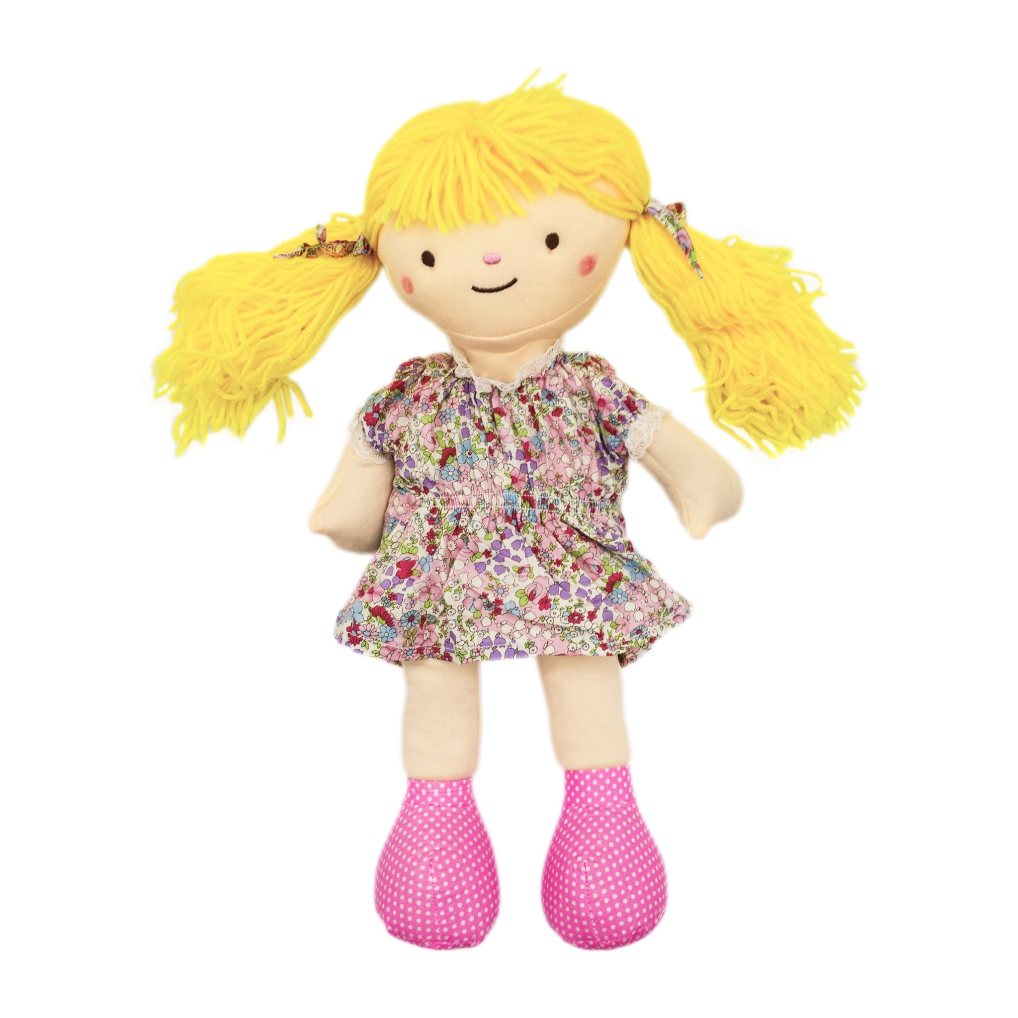 PELUCHE TÉRMICO: MUÑECA RUBIA VESTIDO