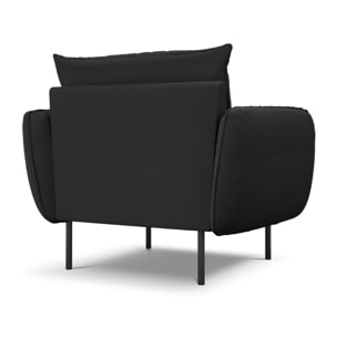 Fauteuil "Vienna" en bouclé noir