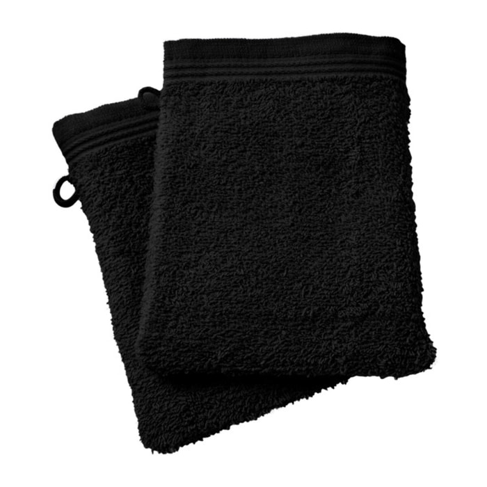 Lot de 2 gants de toilette "Spa" 15 x 21 cm / 400 gr/m² - Couleur: "Spa" Truffe