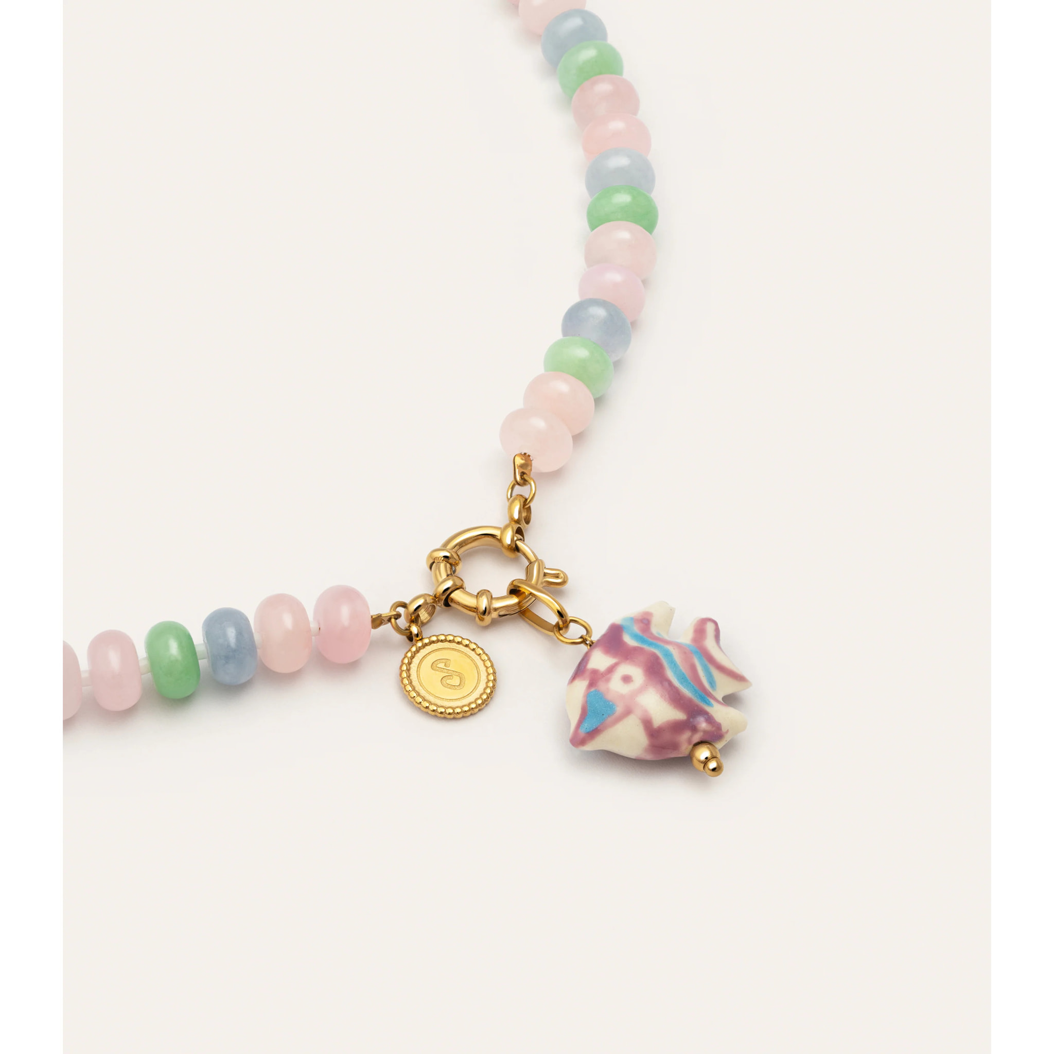 Collar Nemo Stones Acero Baño Oro