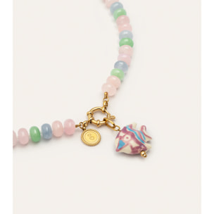 Collar Nemo Stones Acero Baño Oro