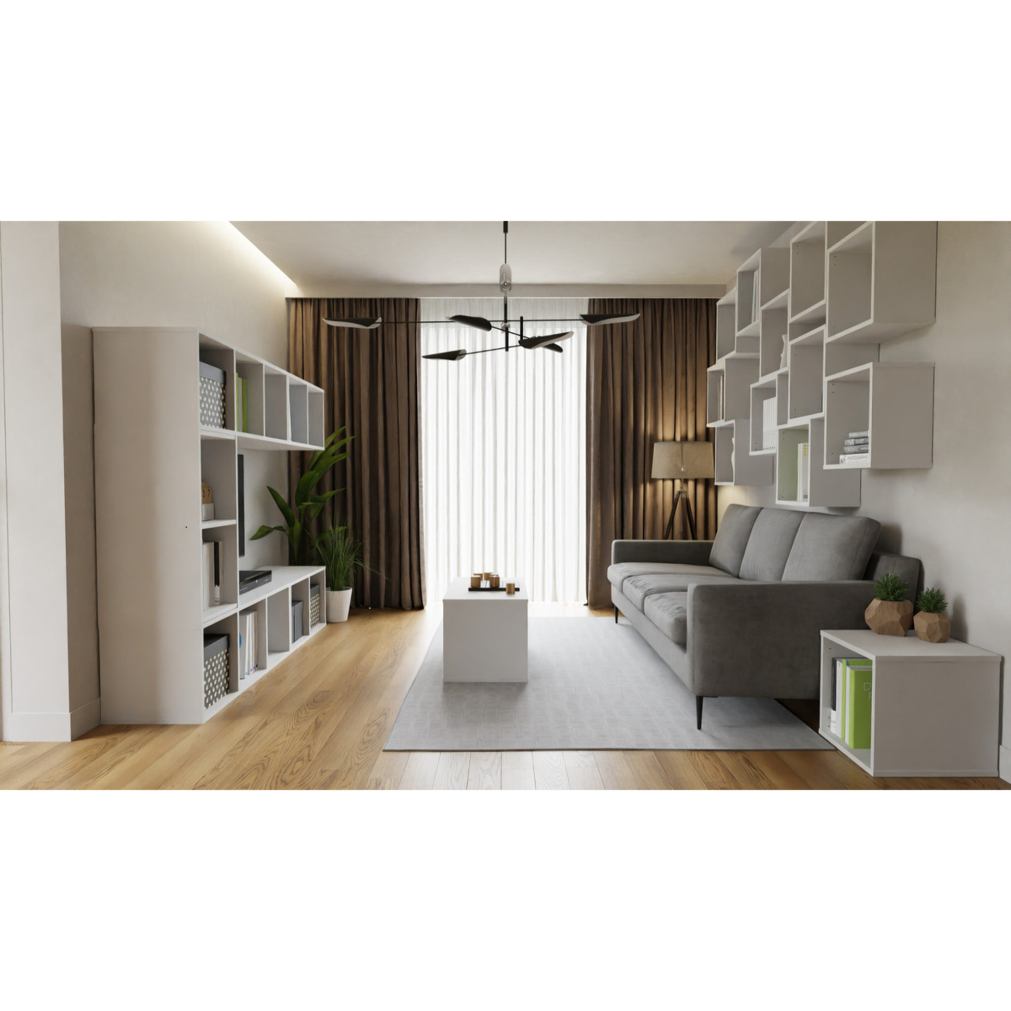 Libreria Modulare Modus 3x1 Bianca