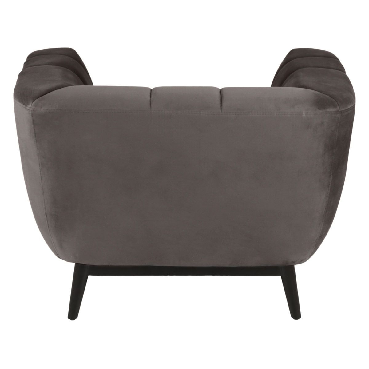 Fauteuil velours gris foncé