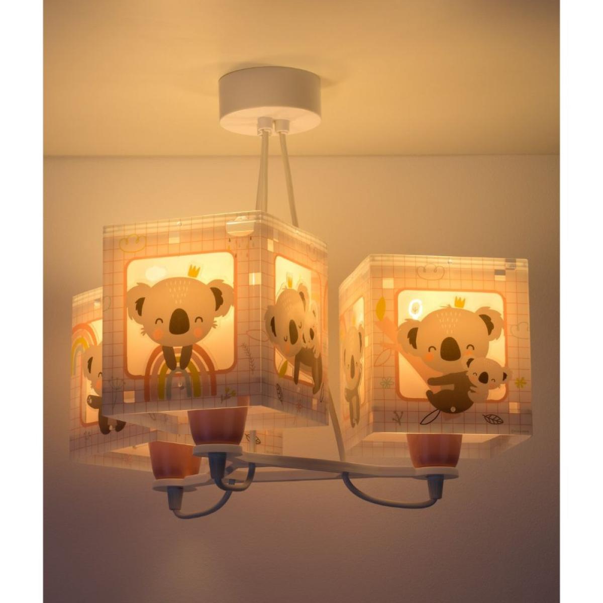 Lampada A Sospensione Per Bambini 3 Luci Koala unisex Dalber Rosa