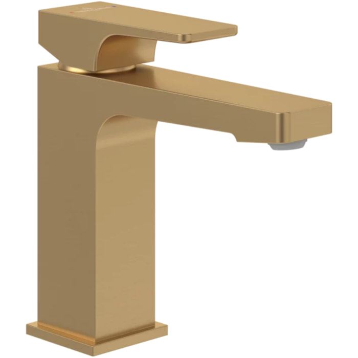 Mitigeur lavabo Architectura Square avec tirette Brushed Gold