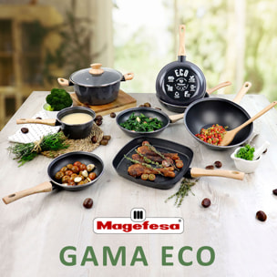 Magefesa colección V ECO COOKING Sartén 24 cm, en acero esmaltado vitrificado ECO, apto inducción y lavavajillas