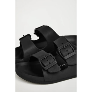 Infradito bio unisex nere con doppia fibbia Polo Club