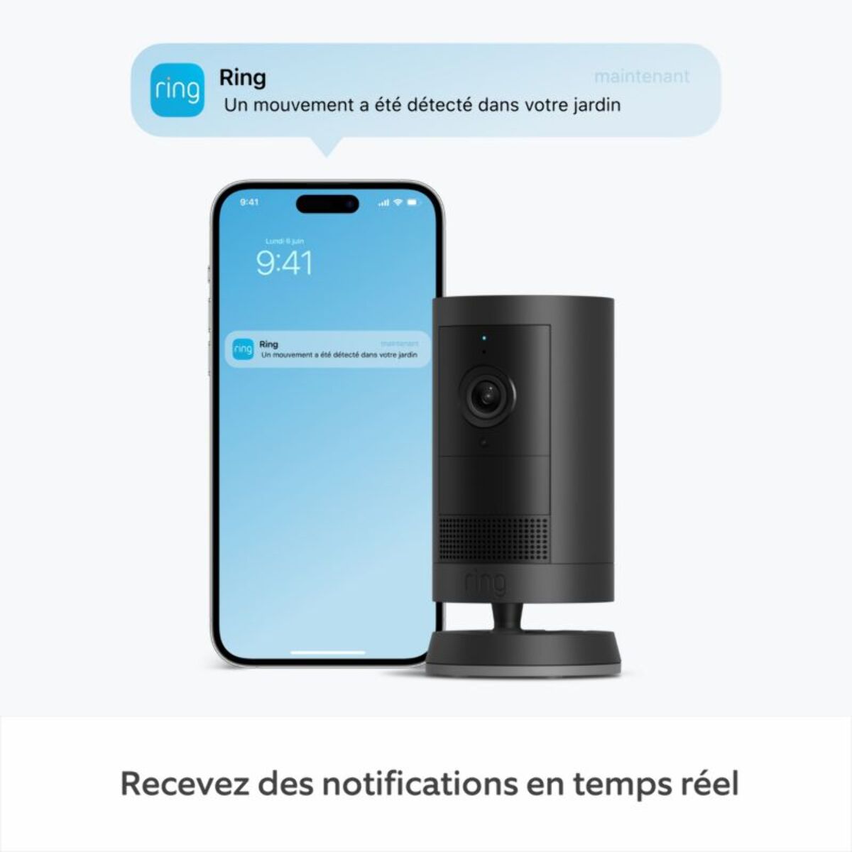 Caméra de surveillance RING Cam Plus - Noire