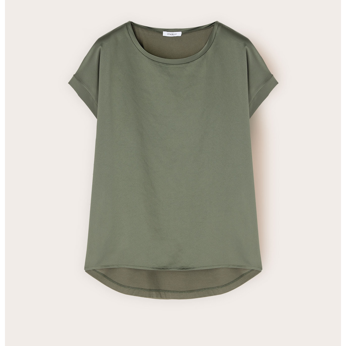 Motivi - T-shirt bimaterica - Verde militare