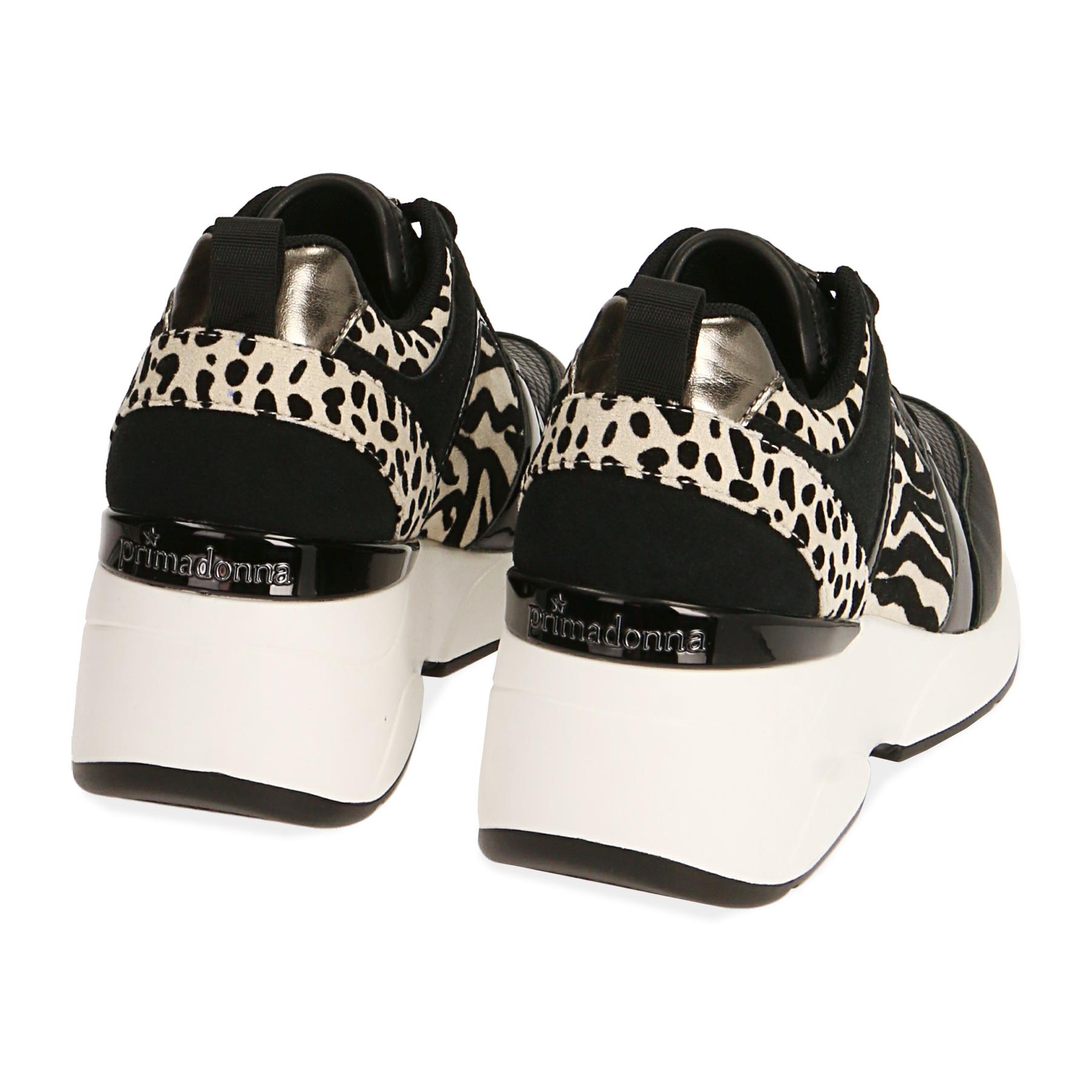 Sneakers nere, zeppa 7,5 cm