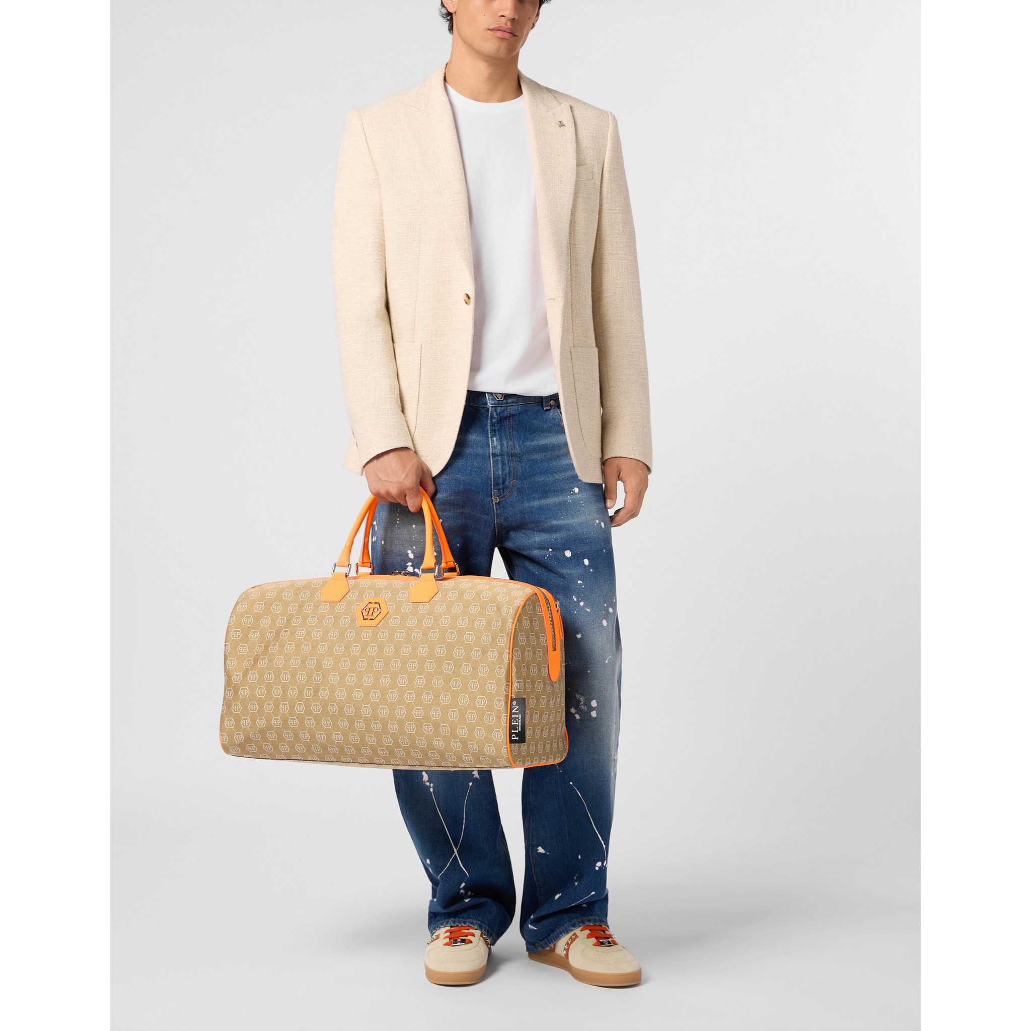 PHILIPP PLEIN Weekend Bag Jacquard Monogram