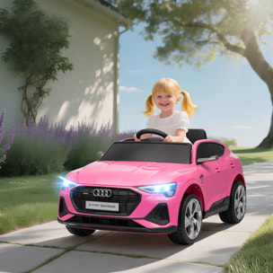 Voiture véhicule électrique enfant e-tron Sportback S line 12 V - V. max. 8 Km/h - effets sonores, lumineux - télécommande, port USB, MP3 - rose