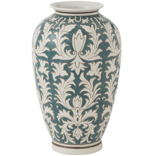 J-Line vase Victoria Amphore - porcelaine - vert/blanc - 37 cm de hauteur