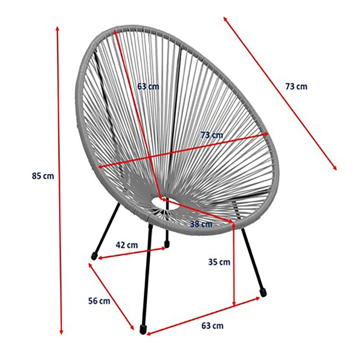 Salon de jardin Acapulco Mono beige Kare Design