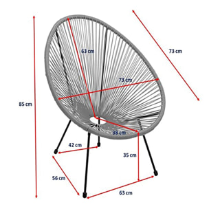 Salon de jardin Acapulco Mono beige Kare Design