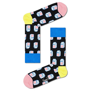 Pack de 2 calcetines blanco y negro Happy socks