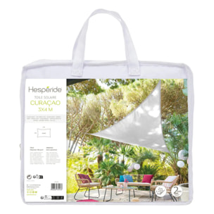 Voile d'ombrage rectangulaire Curacao Blanc