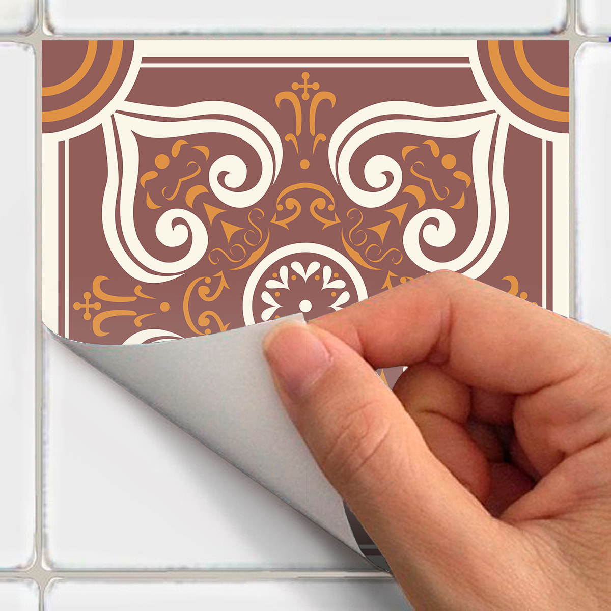 Stickers muraux - Sticker Mural Carrelage adhésif Cuisine Salle de Bain - 24 STICKERS CARRELAGES PORTIA