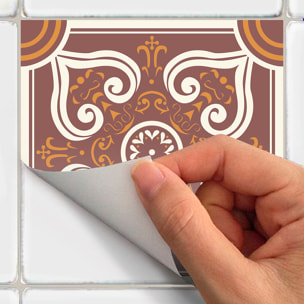 Stickers muraux - Sticker Mural Carrelage adhésif Cuisine Salle de Bain - 24 STICKERS CARRELAGES PORTIA