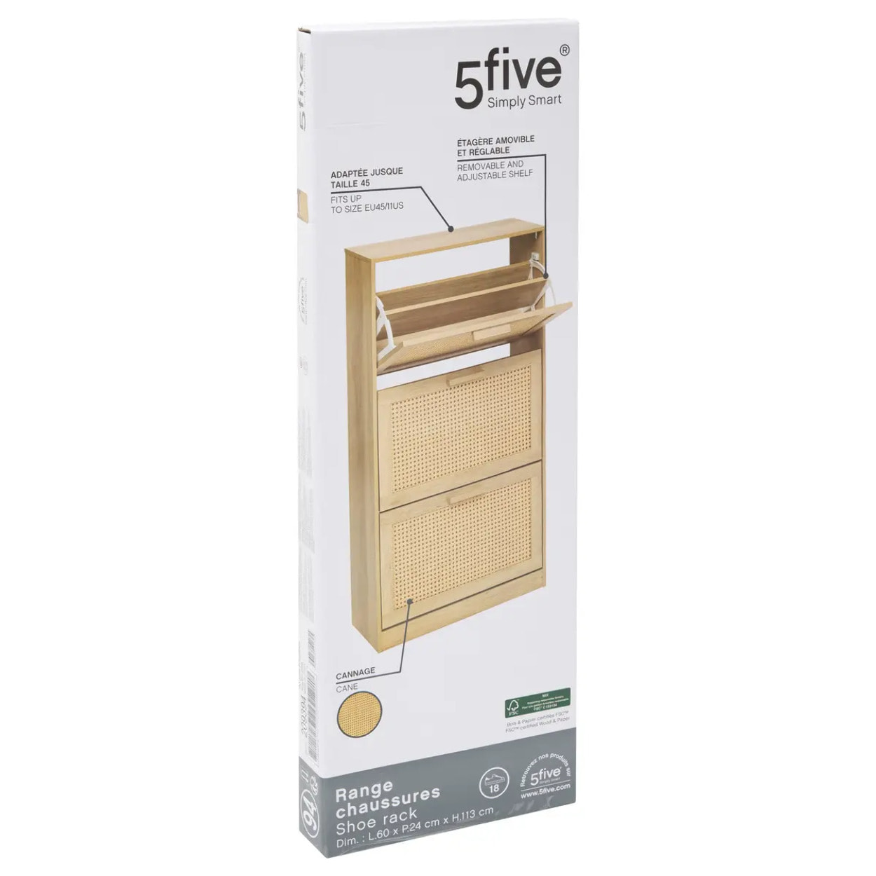 Range-chaussures Drawy 18 paires