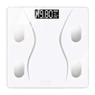 Bilancia intelligente con bioimpedenza, Bluetooth e App. Peso, percentuale di grasso%, IMC, età corporea, ecc.