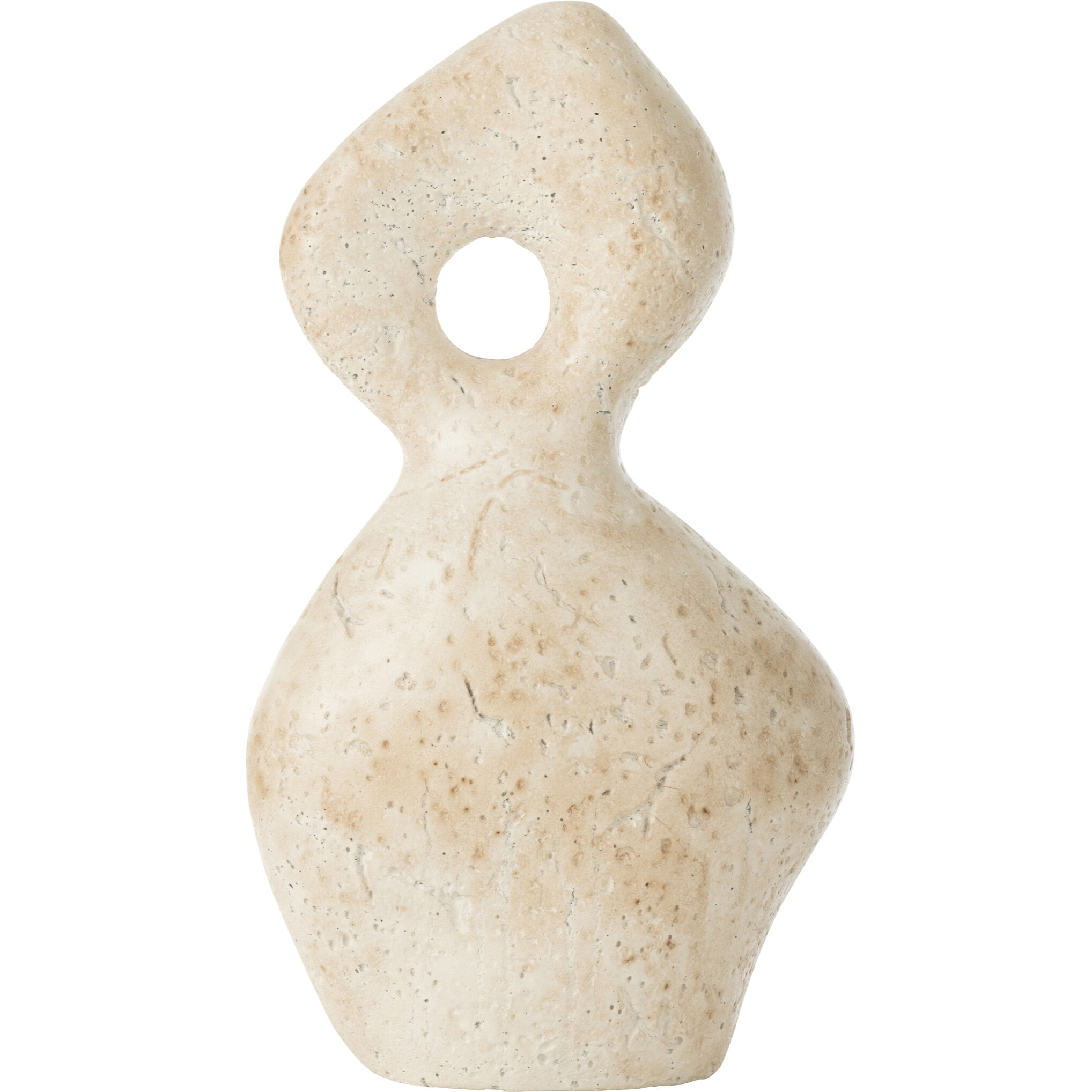 J-Line Figurine Abstraite Olina Ceramique Creme Large