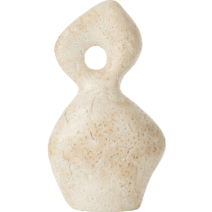 J-Line Figurine Abstraite Olina Ceramique Creme Large