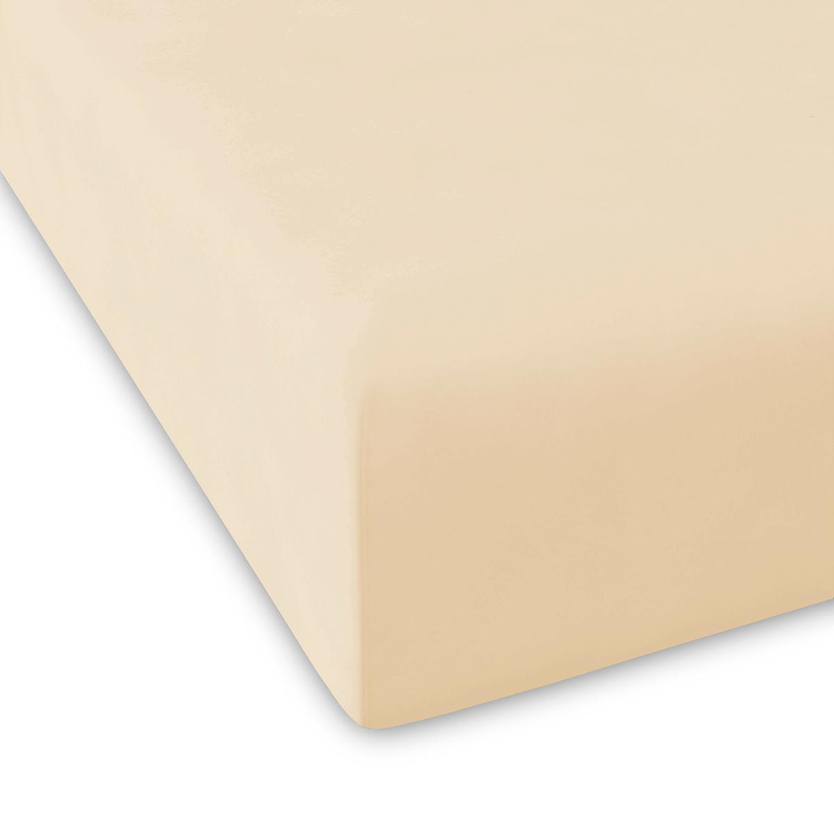 Drap housse PURE en coton percale - crÃ©me