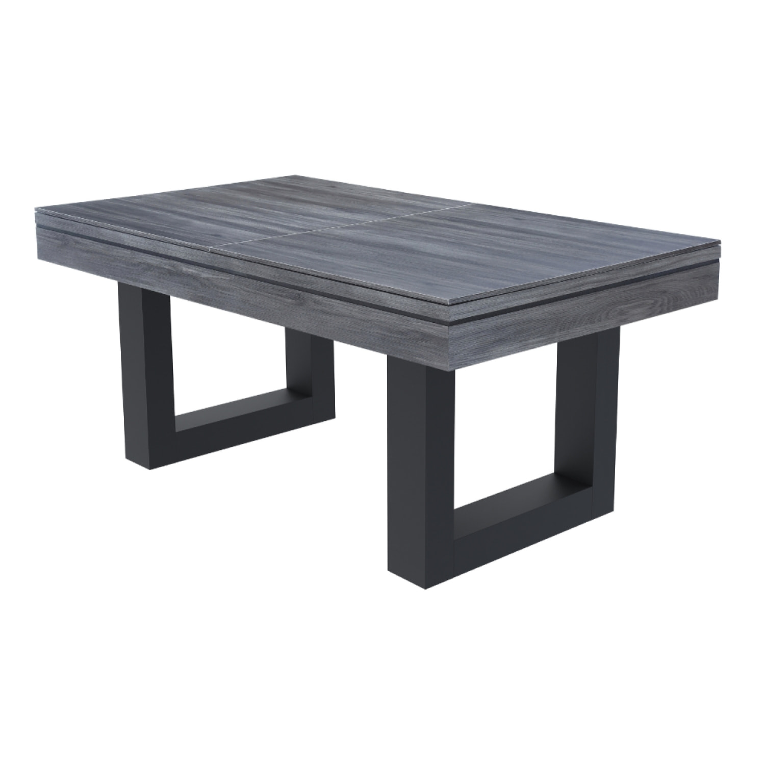 Table multi-jeux 3 en 1 billard et ping pong en bois gris ARIES