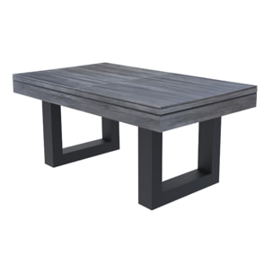 Table multi-jeux 3 en 1 billard et ping pong en bois gris ARIES
