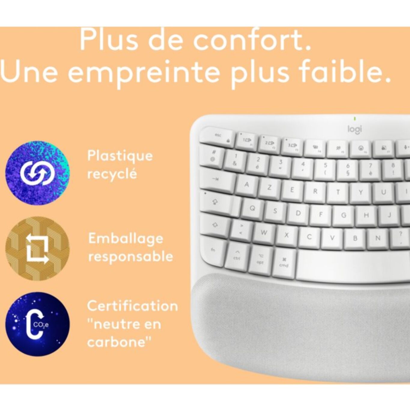 Clavier sans fil LOGITECH Wave Keys for Mac ergonomique