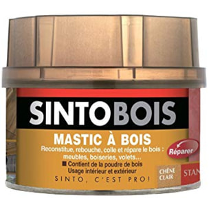 Mastic SINTOBOIS + Tube durcisseur SINTO - Chêne Clair - Boite 1 L - 23752