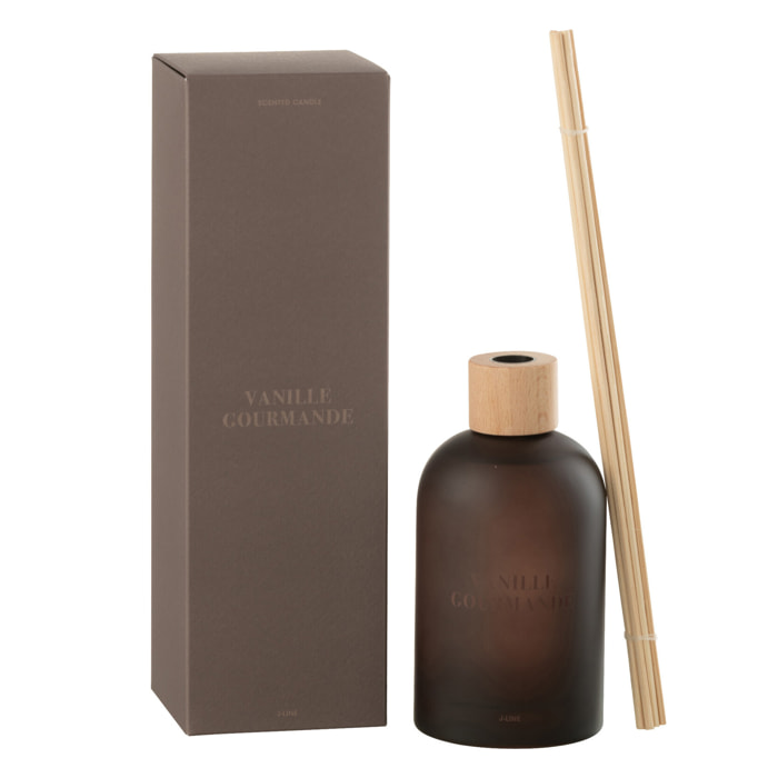 J-Line Bâtonnets parfumés Accords Essentiels - Vanille Gourmande - brun - 250ml