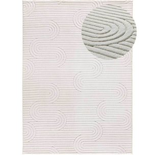 Alfombra lavable con relieve en color blanco Estilo, varias medidas disponibles
