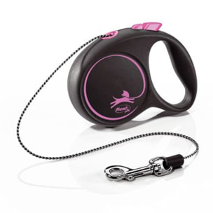Laisse Black Design XS Cord 3m black/ pink Flexi FU02C3-251-S-CP