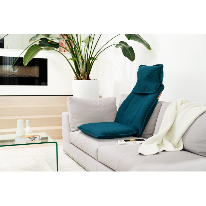 Housse de siège massant shiatsu bleu pétrol