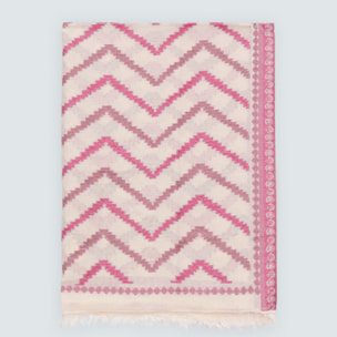 Fiorella Rubino - Foulard lungo con ricami e frange - Fucsia