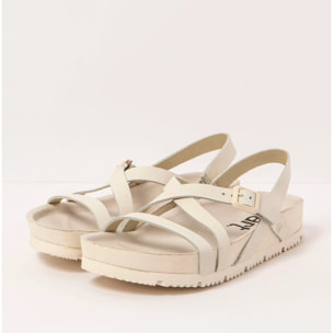 Sandalias 1619 NAPPA CREAM /BURDEOS color Cream