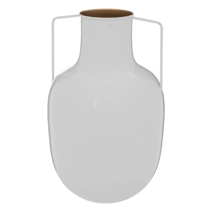 Vase en métal H30,5cm blanc