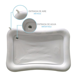 DAM Colchoneta hinchable infantil diseño bajo el mar. 70x50cm. 66x46x10 Cm. Color: Azul