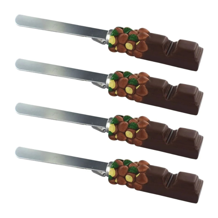 Set de 4 ustensiles de cuisine spatule pour pâte à tartiner et spatule Fackelmann Display