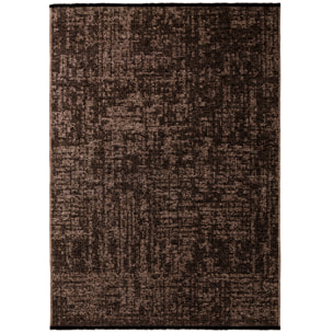MIRA - Tapis de salon marron au design abstrait