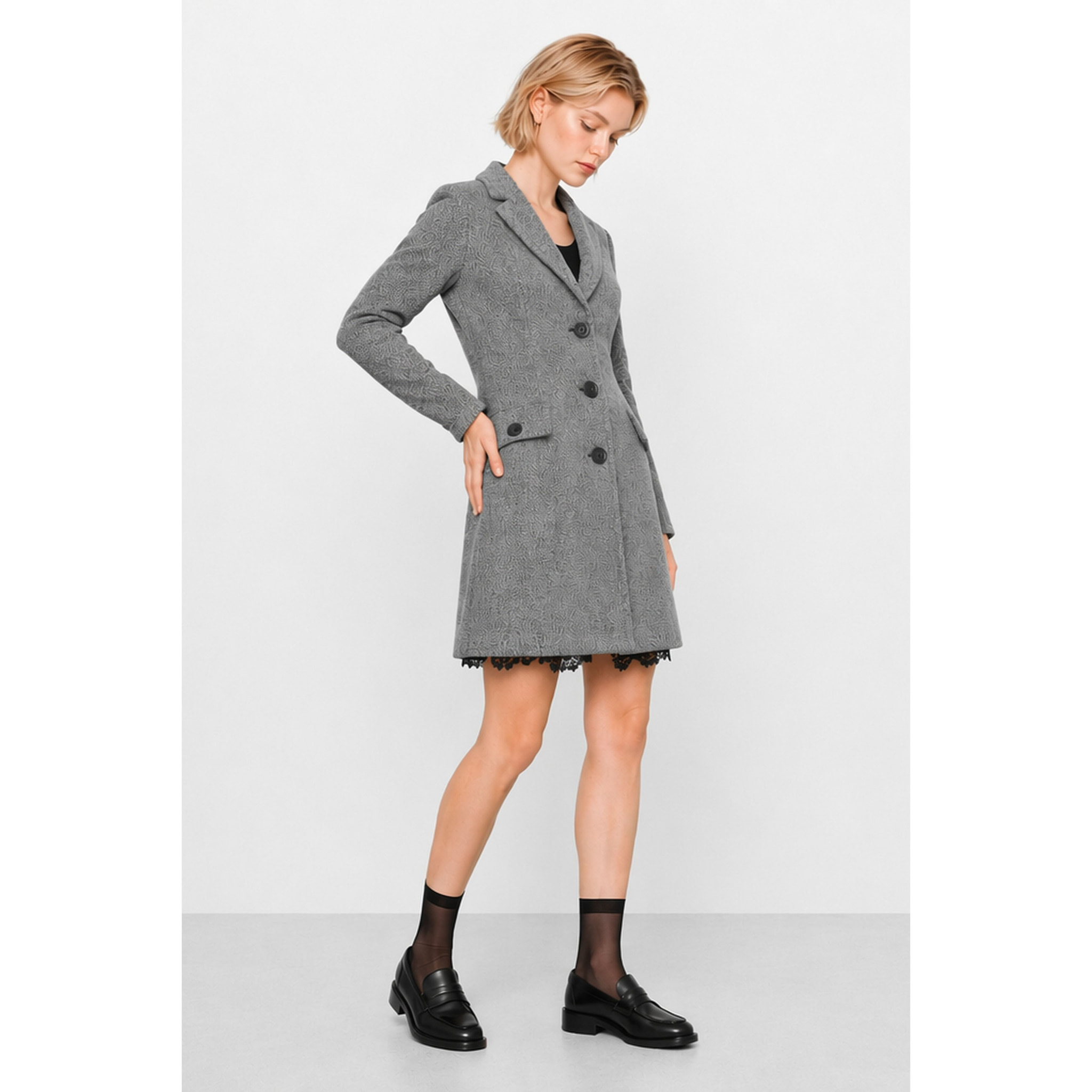 Kocca - Cappotto da donna sartoriale con rever e tasche a patta Donna