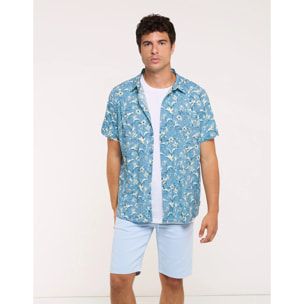 Camisa Manga Corta Azul - Pastelparadise