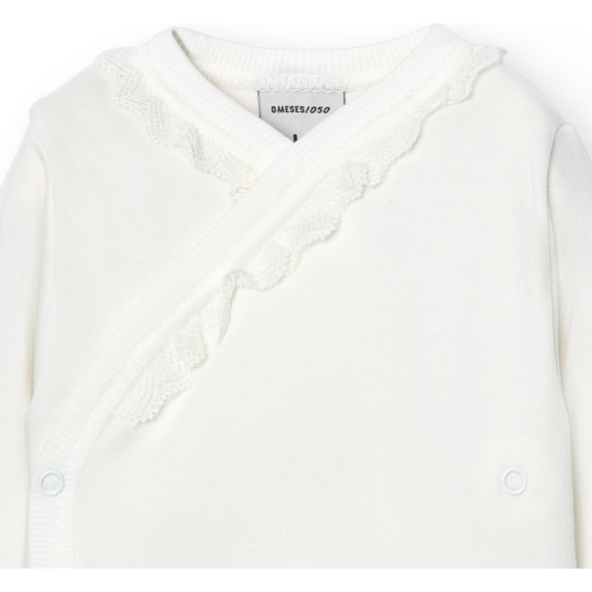 Body cruzado bebé manga larga puntilla