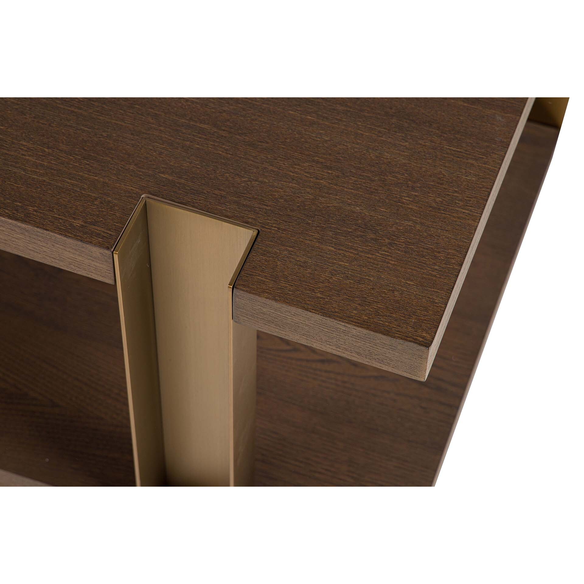Mesa Centro Mdf Acero Inoxidable Noblesse 130x70x38 Cm
